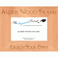 Personalised Wooden Photo Frame 4x6 Alder Wood