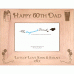 Birthday Personalised Oak Wood Wooden Photo Frame 4x6 - Template 1