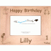 Birthday Personalised Oak Wood Wooden Photo Frame 4x6 - Template 9