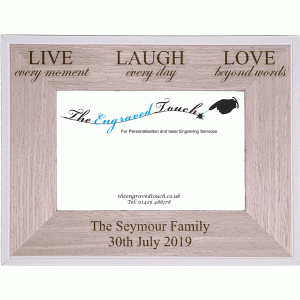 Personalised Live Laugh Love Photo Frame 4x6