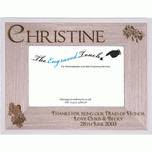 Personalised Maid Of Honor Photo Frame 4x6