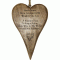 Personalised Small Rustic Wooden Heart Baby Birth Template 3