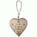Personalised Rustic Thick Wooden Heart Christmas Template 5