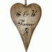 Personalised Small Rustic Wooden Heart Valentines Day Template 2