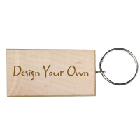 Design Your Own | Personalised Maple Rectangle Keyring | Perfect Gift / Present |