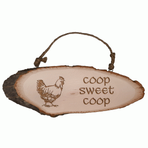 Personalised Chicken Coop Rustic Wooden Plaque