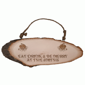 Personalised Rustic Wooden Plaque Christmas Template 3