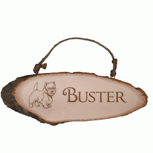 Personalised Rustic Wooden Plaque Dog Template 3