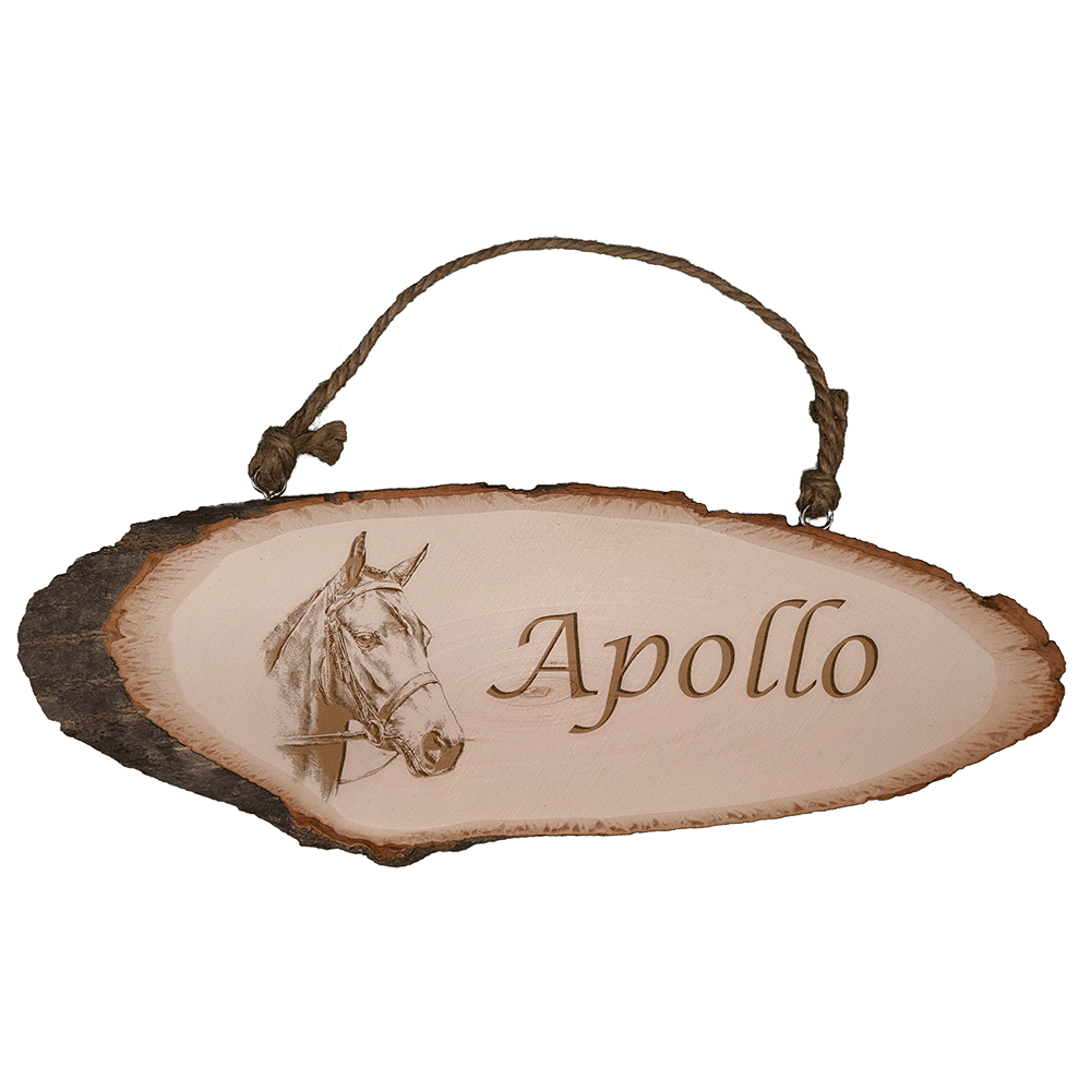 Personalized WOOD Sign.Horse Stall Name .Laser ENGRAVED.GIFT. 