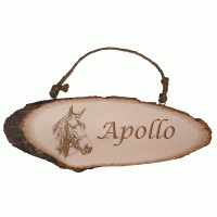 Personalised Horse Stable Rustic Wooden Plaque