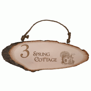 Personalised Rustic Wooden Plaque House Template 1
