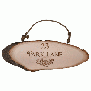 Personalised Rustic Wooden Plaque House Template 2