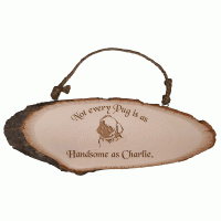 Personalised Rustic Wooden Plaque Pug Template 1