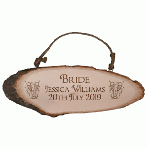 Personalised Rustic Wooden Plaque Wedding Template 3