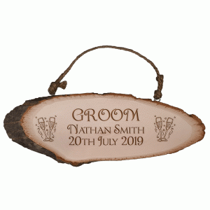 Personalised Rustic Wooden Plaque Wedding Template 4