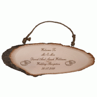 Personalised Rustic Wooden Plaque Wedding Template 5