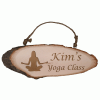 Personalised Yoga Rustic Wooden Plaque