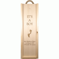 Personalised Baby Birth Wine Box Template 4