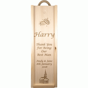 Personalised Wedding Day Best Man Wine Box Template 3